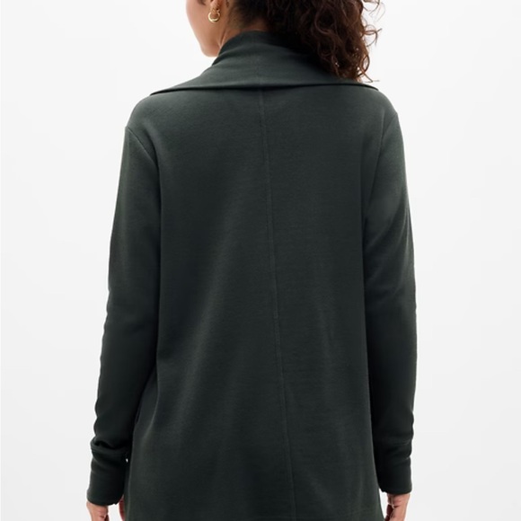 Athleta Pranayama Restore Rib Wrap Cardigan Sweater, Charcoal Gray, Size Large - Picture 15 of 15